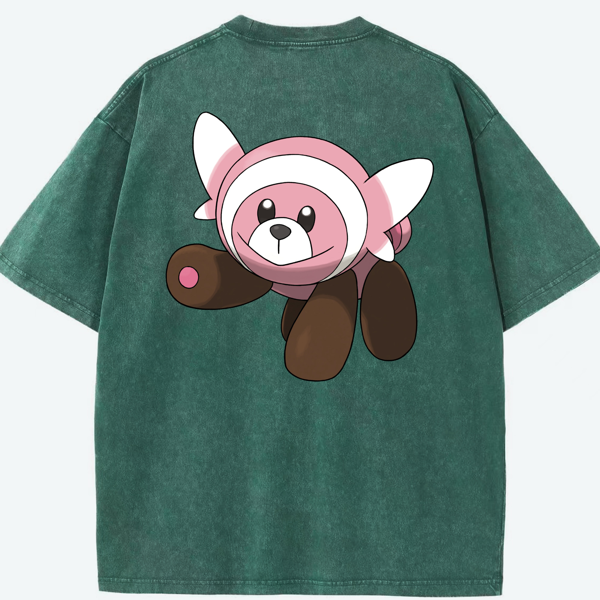 （画像用） ポケットモンスター Pokémon 綿100% ヴィンテージ風 半袖Tシャツ（背面プリント）